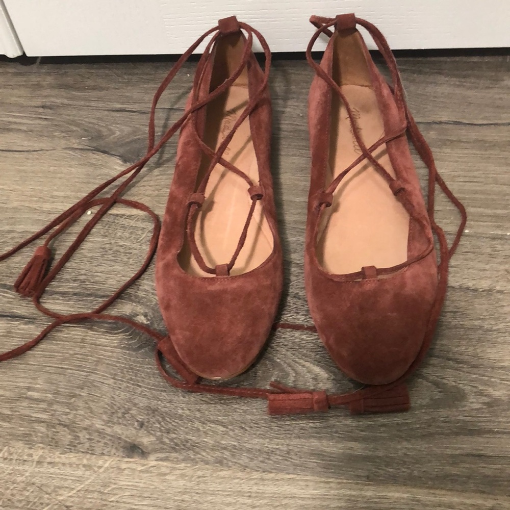 Lace up flats